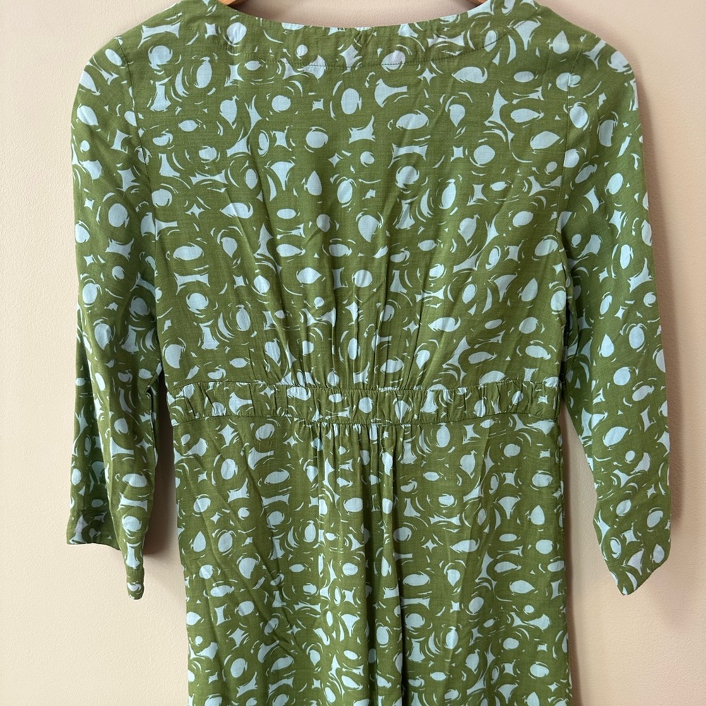 Boden Women Dress Size Collor Green/ Pink Reversible Summer Dress. Excellent - Picture 4 of 6